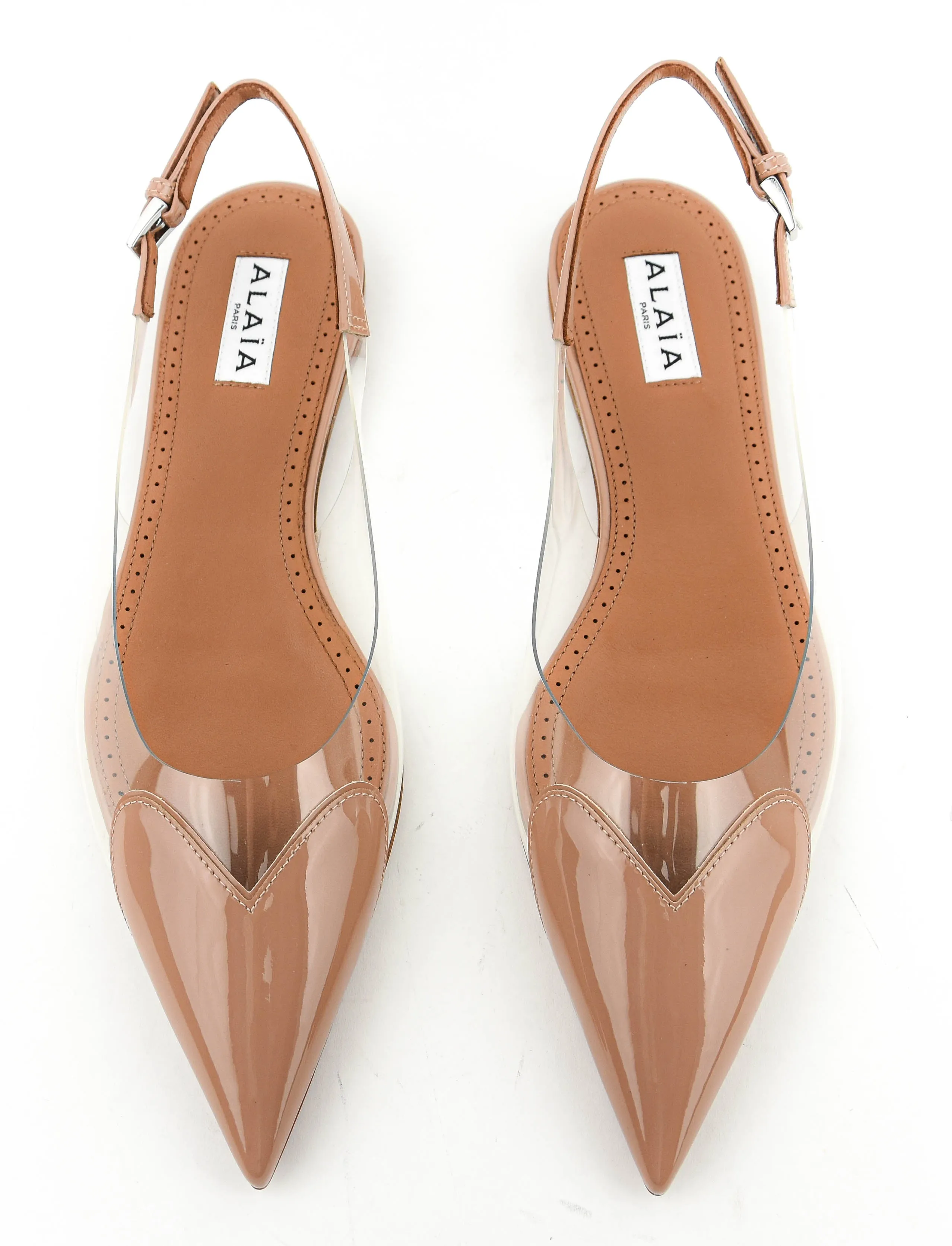 ALAIA LE COUER SLINGBACK FLAT NUDE