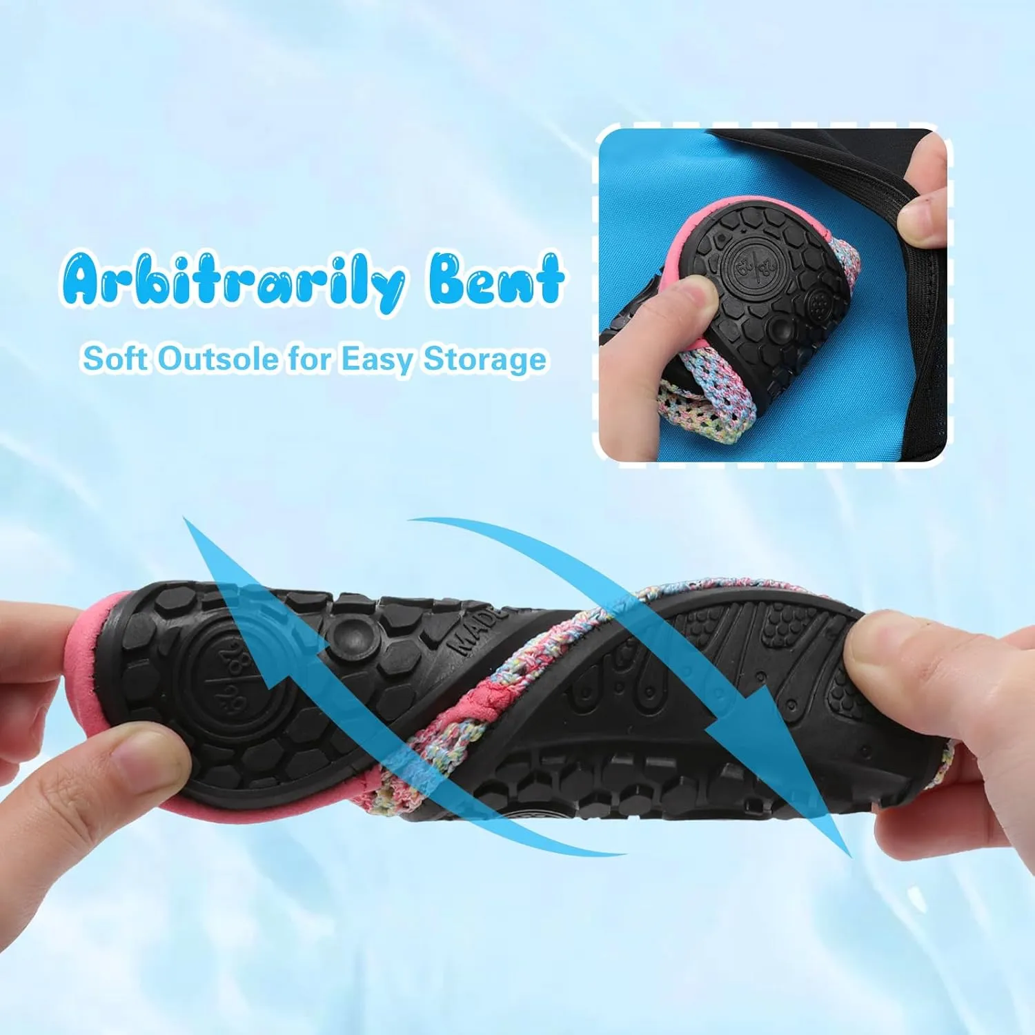 Besroad Kids Water Shoes Girls Boys Quick Dry Aqua Socks Barefoot Non Slip Beach Swim Surf Shoes