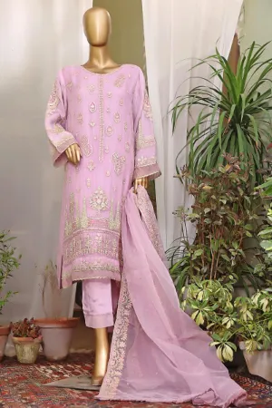 Bin Saeed Stitched 2 Piece Embroidered Chiffon Vol-07 Collection'2022-ZEFC-0014-L.Purple