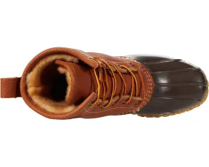 Boots 8" Tumbled Leather Shearling Lined Bean Boot Lean, tan