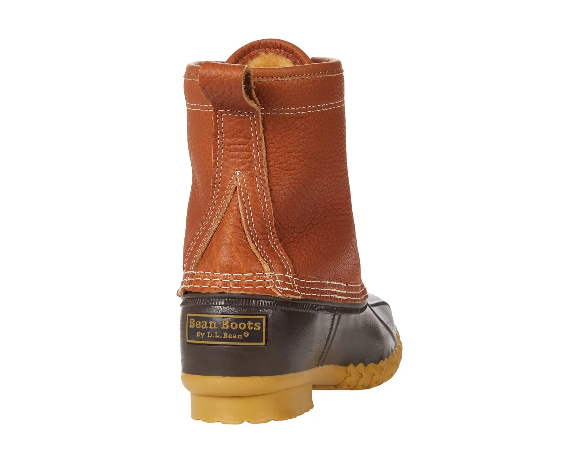 Boots 8" Tumbled Leather Shearling Lined Bean Boot Lean, tan