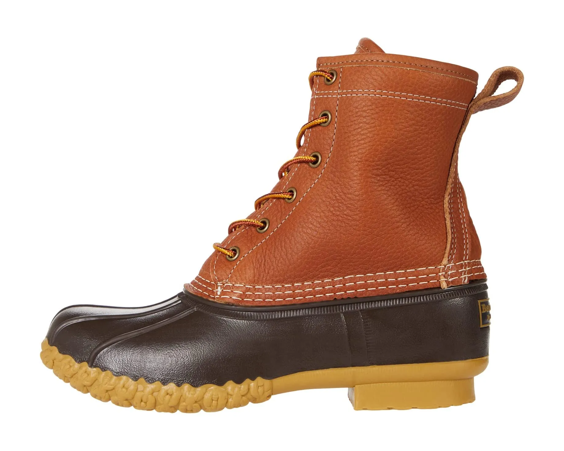 Boots 8" Tumbled Leather Shearling Lined Bean Boot Lean, tan