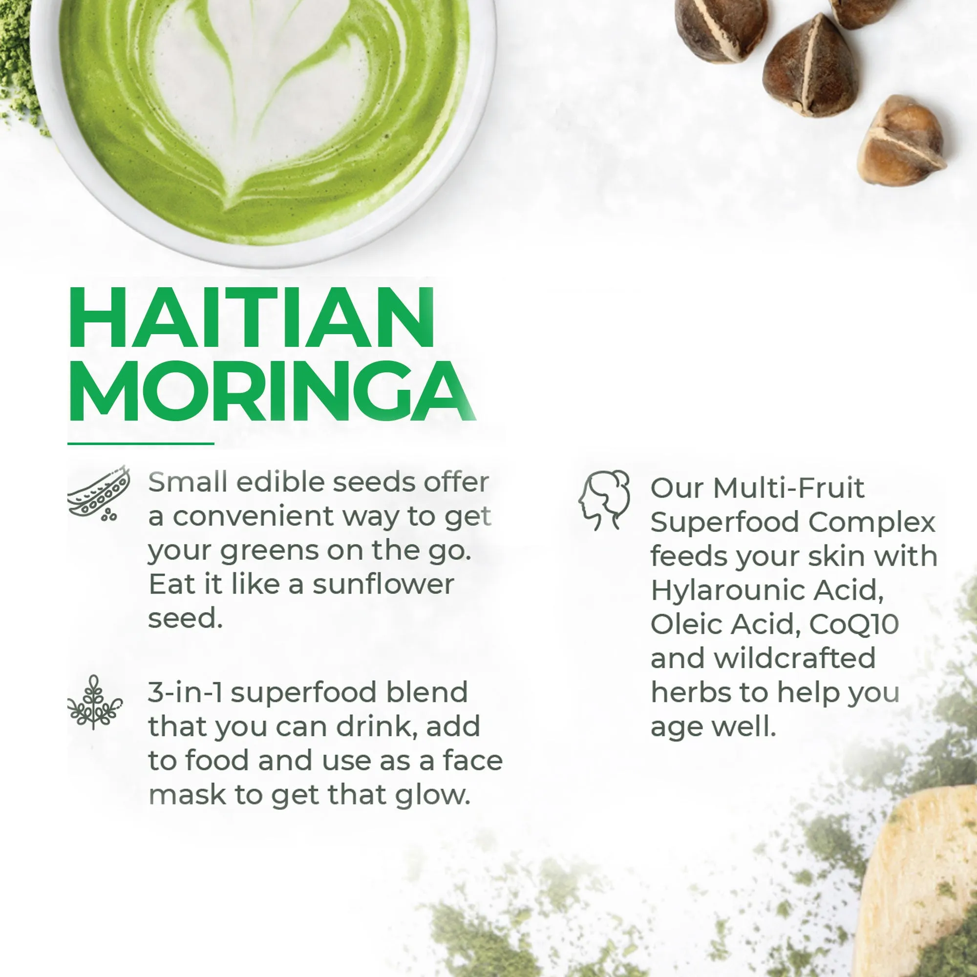 Buy Haitian Moringa Oil: Nourishing Face & Body Oil (3.4oz), get one FREE