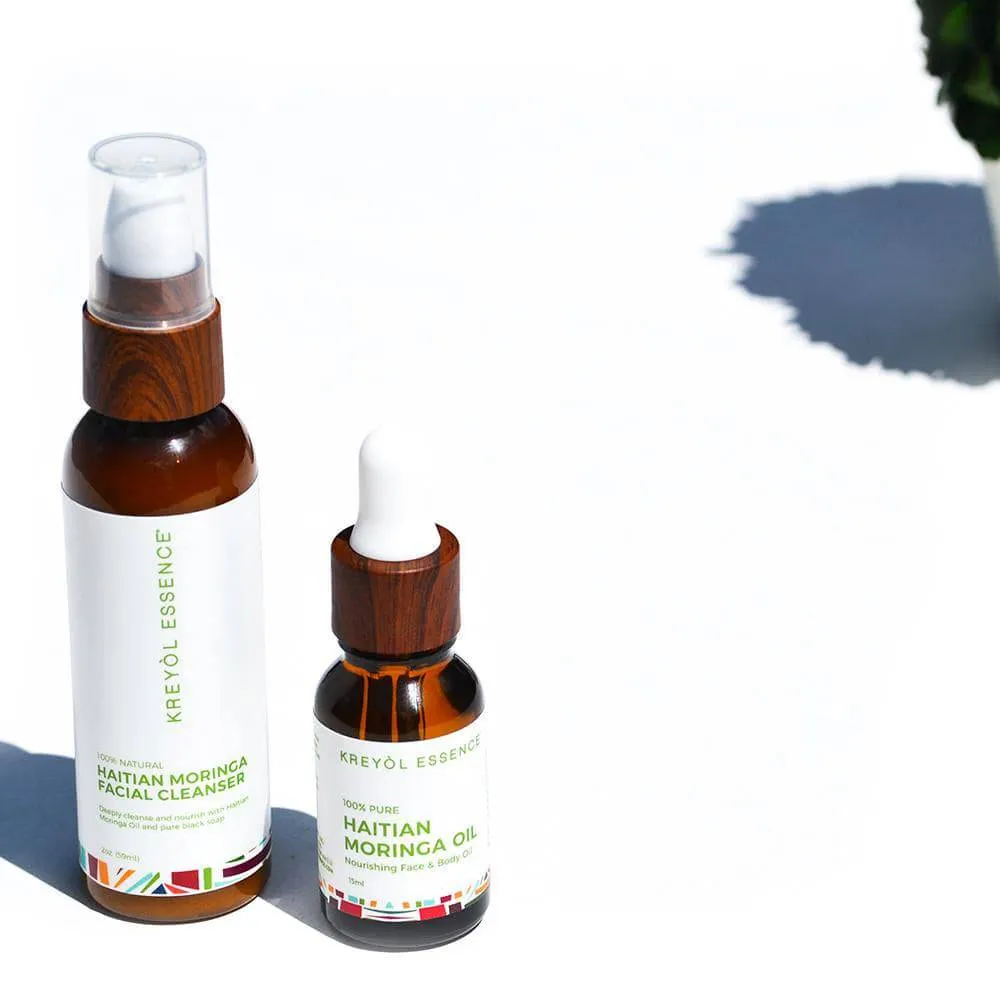 Buy Haitian Moringa Oil: Nourishing Face & Body Oil (3.4oz), get one FREE