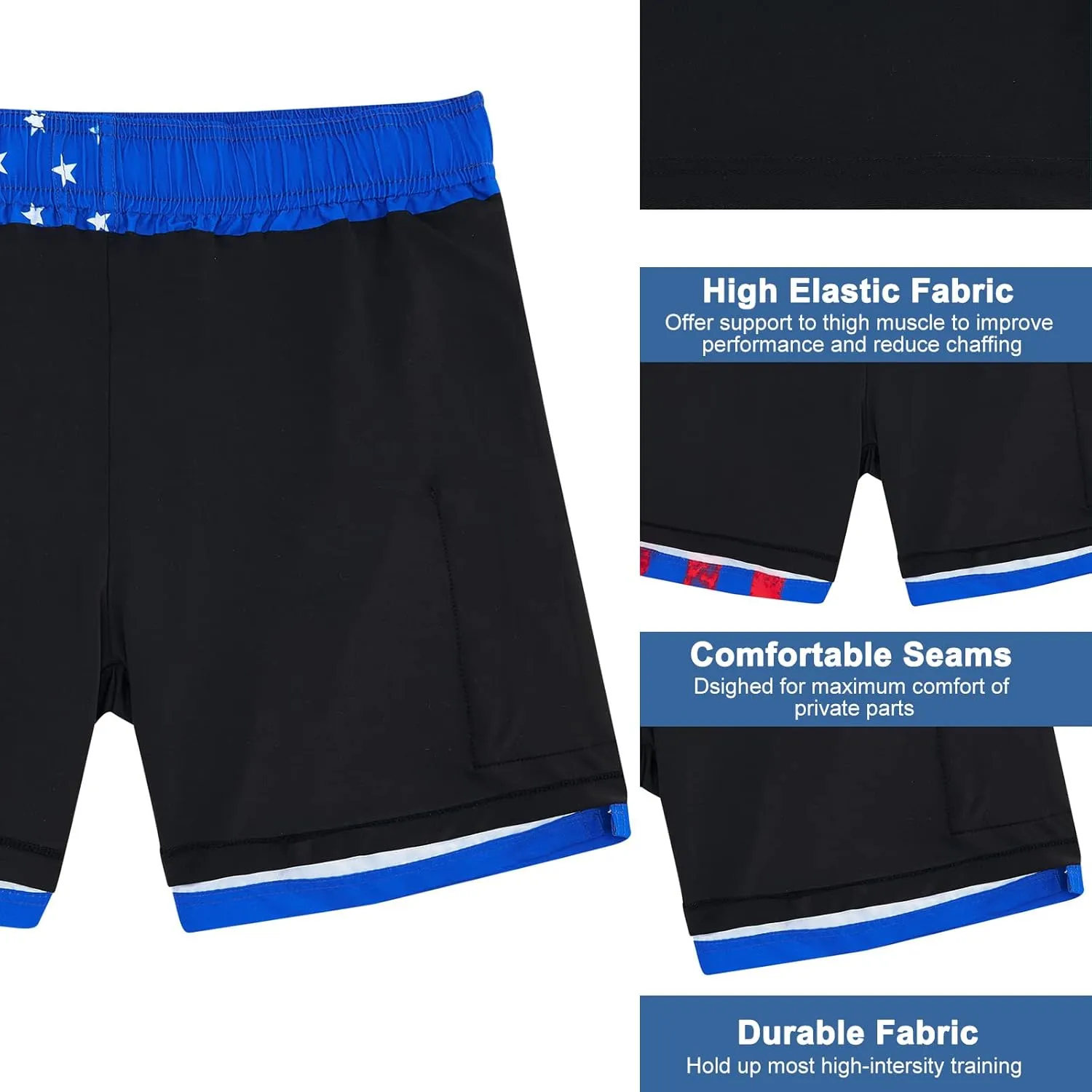 Cozople Mens Swim Trunks with Compression Liner 5.5" Inseam Quick Dry Bathing Suit Lightweight Swimming Shorts