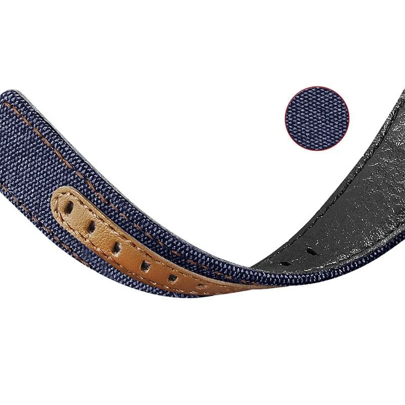 Denim & Leather Watch Straps Compatible with the Timberland 22mm Range