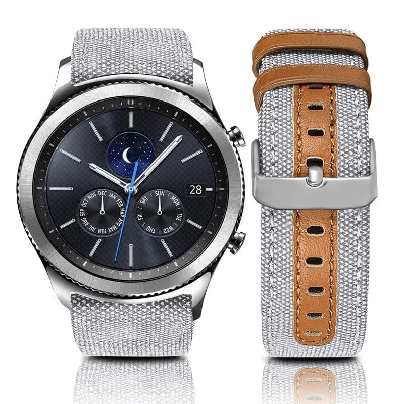 Denim & Leather Watch Straps Compatible with the Timberland 22mm Range