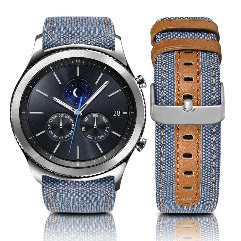 Denim & Leather Watch Straps Compatible with the Timberland 22mm Range