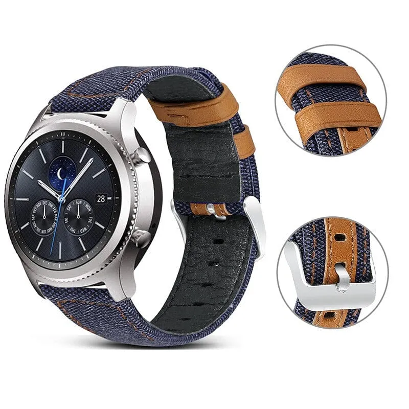 Denim & Leather Watch Straps Compatible with the Timberland 22mm Range