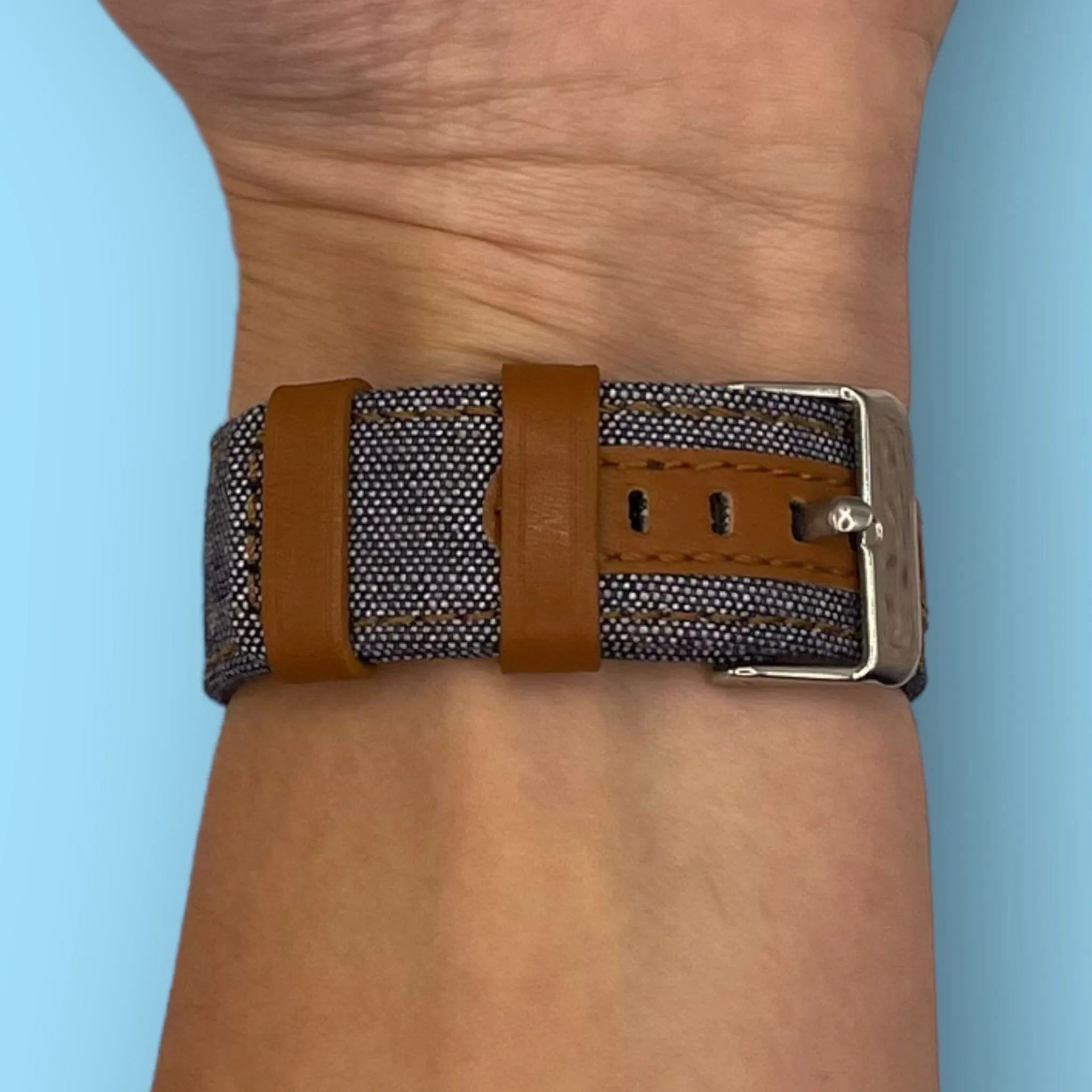 Denim & Leather Watch Straps Compatible with the Timberland 22mm Range