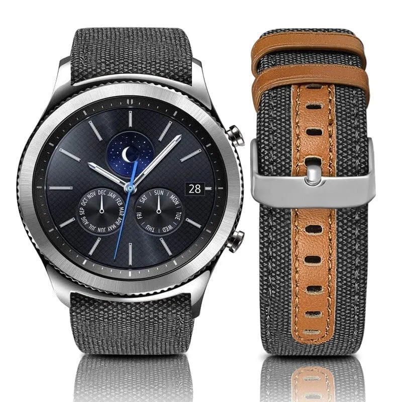 Denim & Leather Watch Straps Compatible with the Timberland 22mm Range