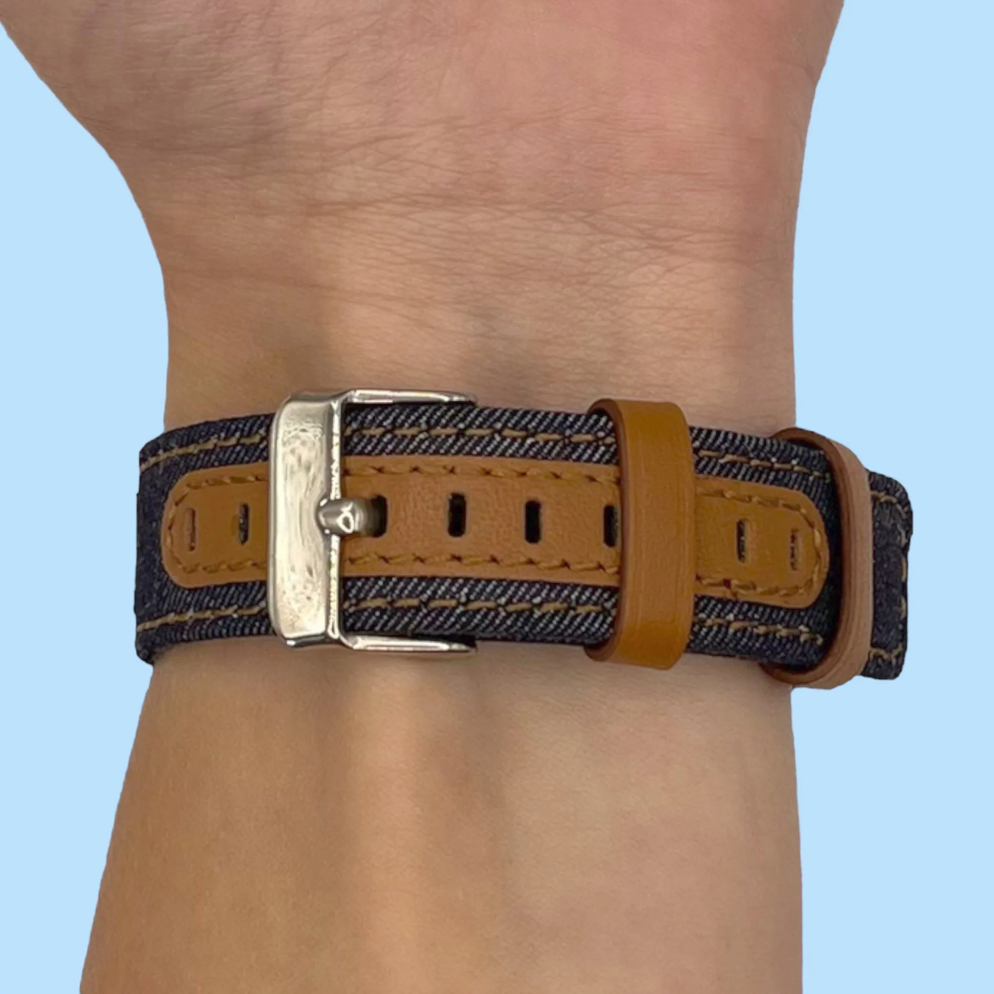 Denim & Leather Watch Straps Compatible with the Timberland 22mm Range