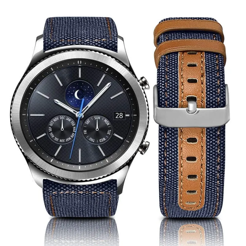 Denim & Leather Watch Straps Compatible with the Timberland 22mm Range