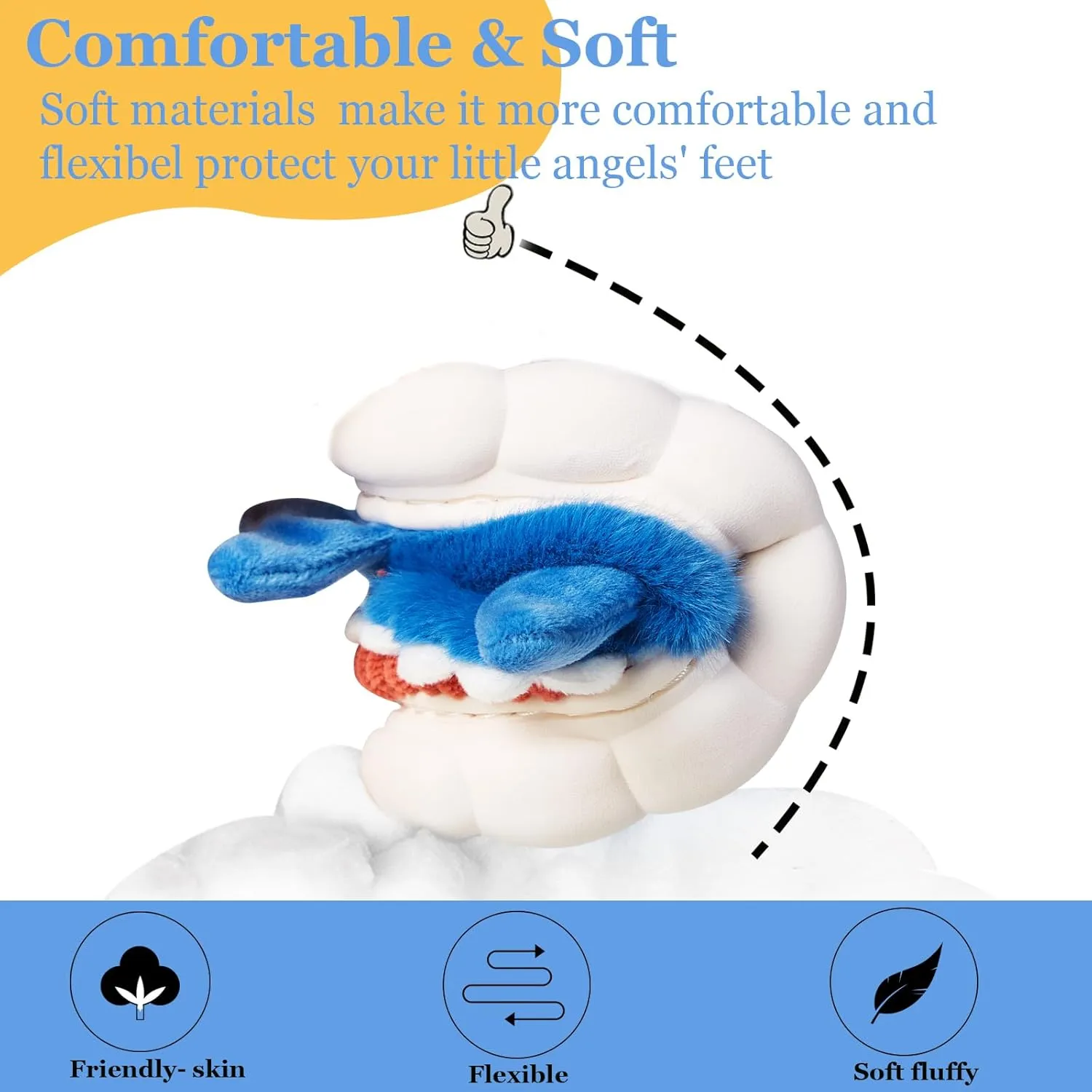 Fiedaz Boys Girls Shark Slippers for Toddler Kids - Cute Plush Warm Non-Slip Indoor Bedroom Winter Shoes