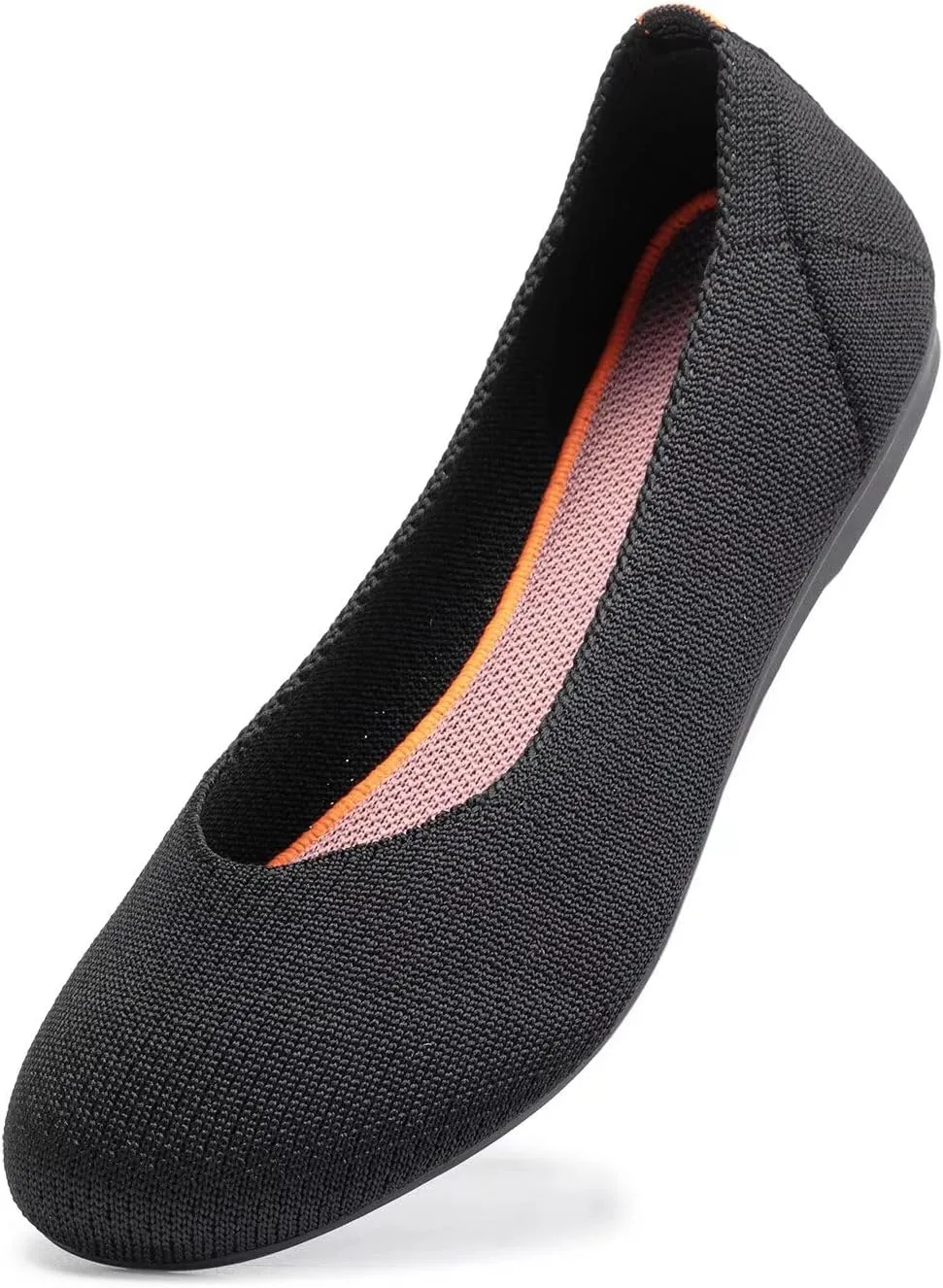 Frank Mully Womens Ballet Flat Shoes Knit Dress Shoes Round Toe Slip On Ballerina Flats for Woman Low Wedge Comfort Soft