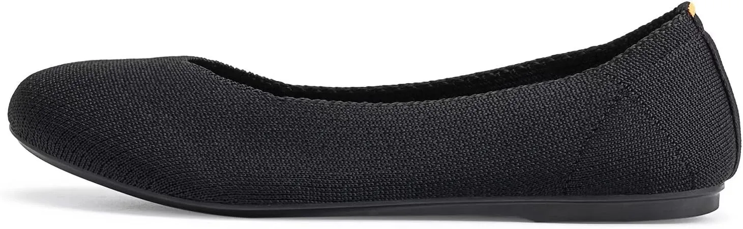 Frank Mully Womens Ballet Flat Shoes Knit Dress Shoes Round Toe Slip On Ballerina Flats for Woman Low Wedge Comfort Soft