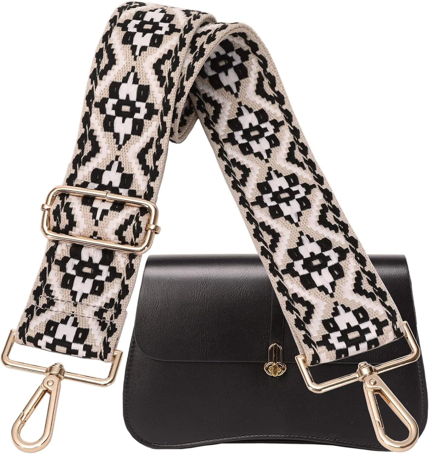 GINJKGO Purse Straps Replacement Crossbody - Adjustable Bag Strap for Purses, Wide Shoulder Strap for Women Guitar Purses