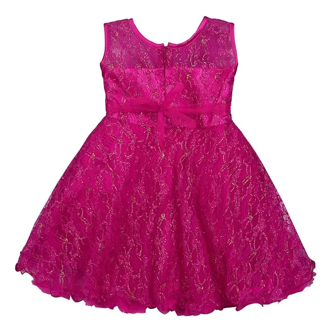 Girls Circular Flare Net Dress