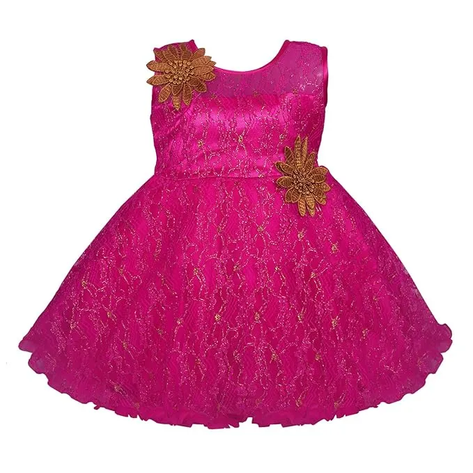 Girls Circular Flare Net Dress
