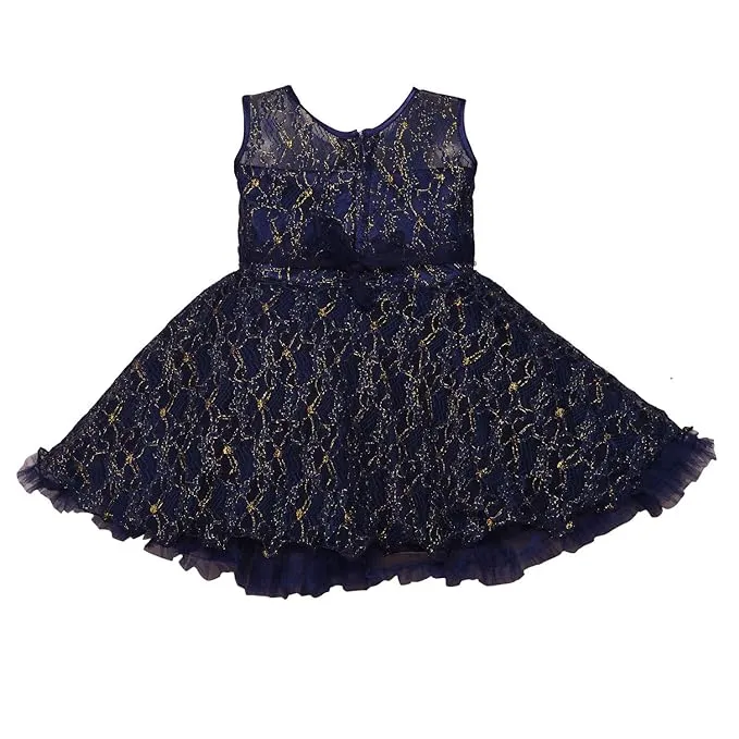 Girls Circular Flare Net Dress