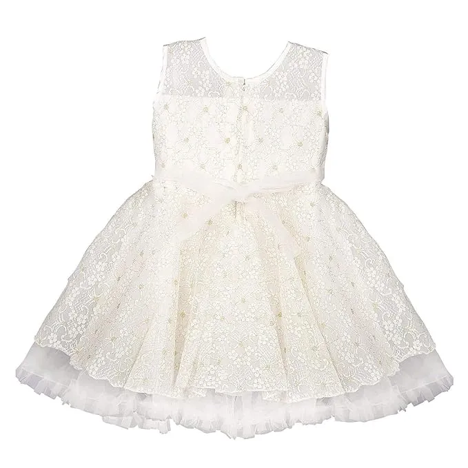 Girls Circular Flare Net Dress