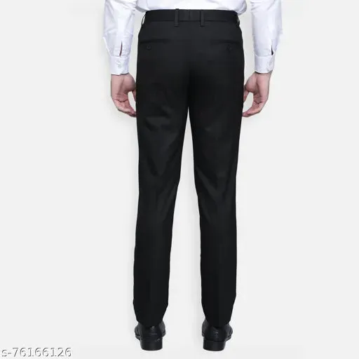 HAUL CHIC'S BLACK, CREAM FORMAL TROUSER