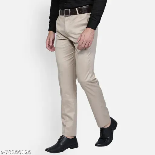 HAUL CHIC'S BLACK, CREAM FORMAL TROUSER
