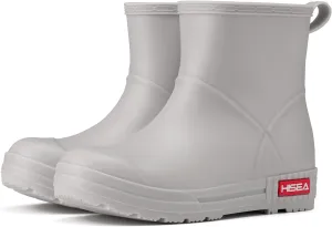 HISEA Women's Short Chelsea Boots Ankle Rubber Rain Boots for Garden Waterproof