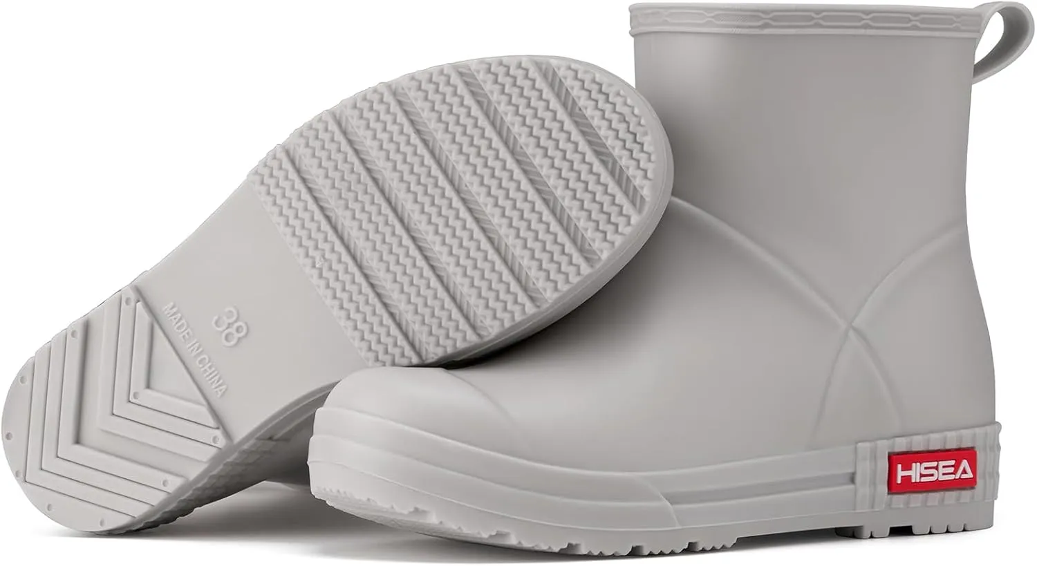 HISEA Women's Short Chelsea Boots Ankle Rubber Rain Boots for Garden Waterproof