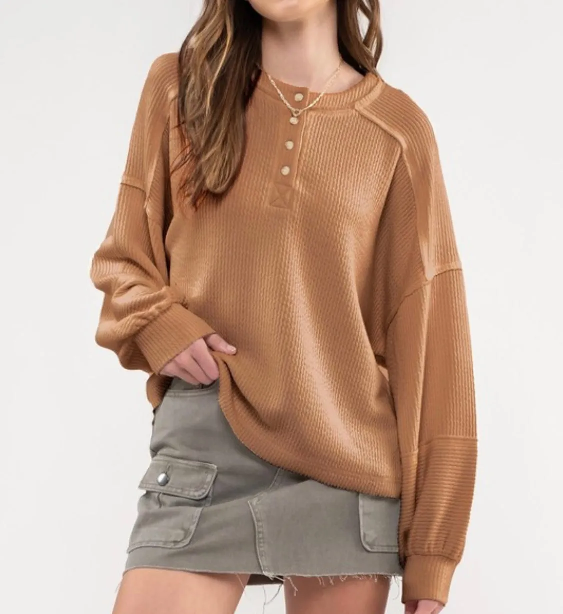 Hot Chocolate Kinda Night Relaxed Henley