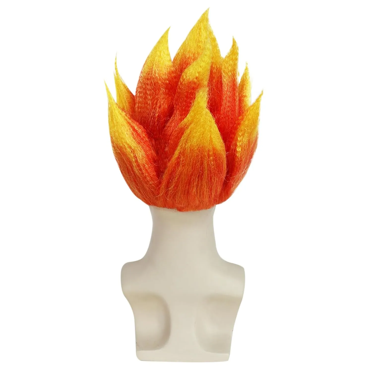 JoneTing Angry Wig Flame Fire Wigs ?? Hair Cap?? Short Red Ombre Wig for Men Women Cosplay Halloween Costume Red Hairs for Cosplay Party Flame Shape Hairs for Halloween Party