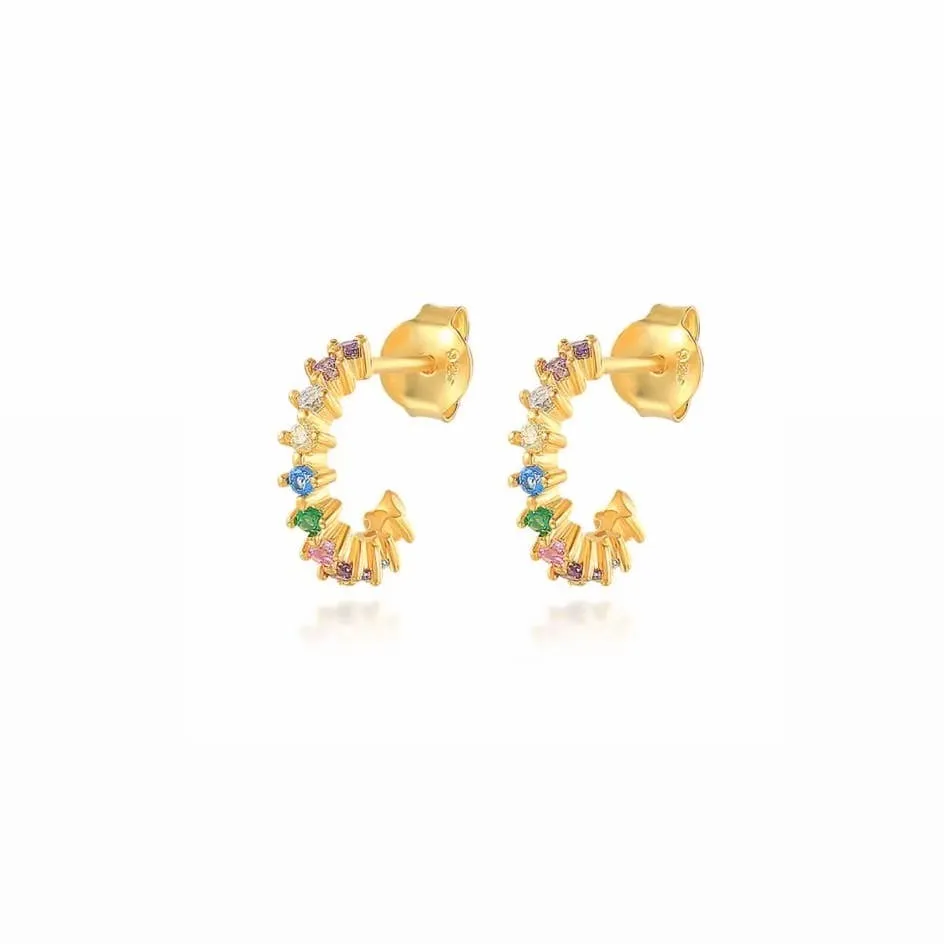 Josie Rainbow Gem Hoops