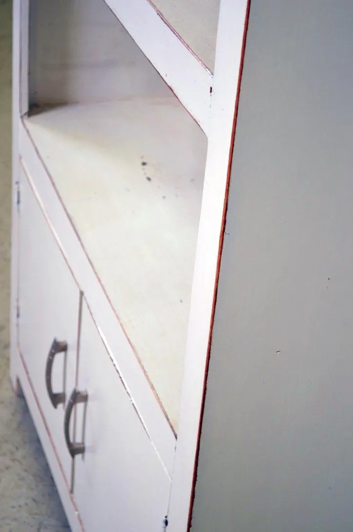 Libreria in legno massello shabby-chic
