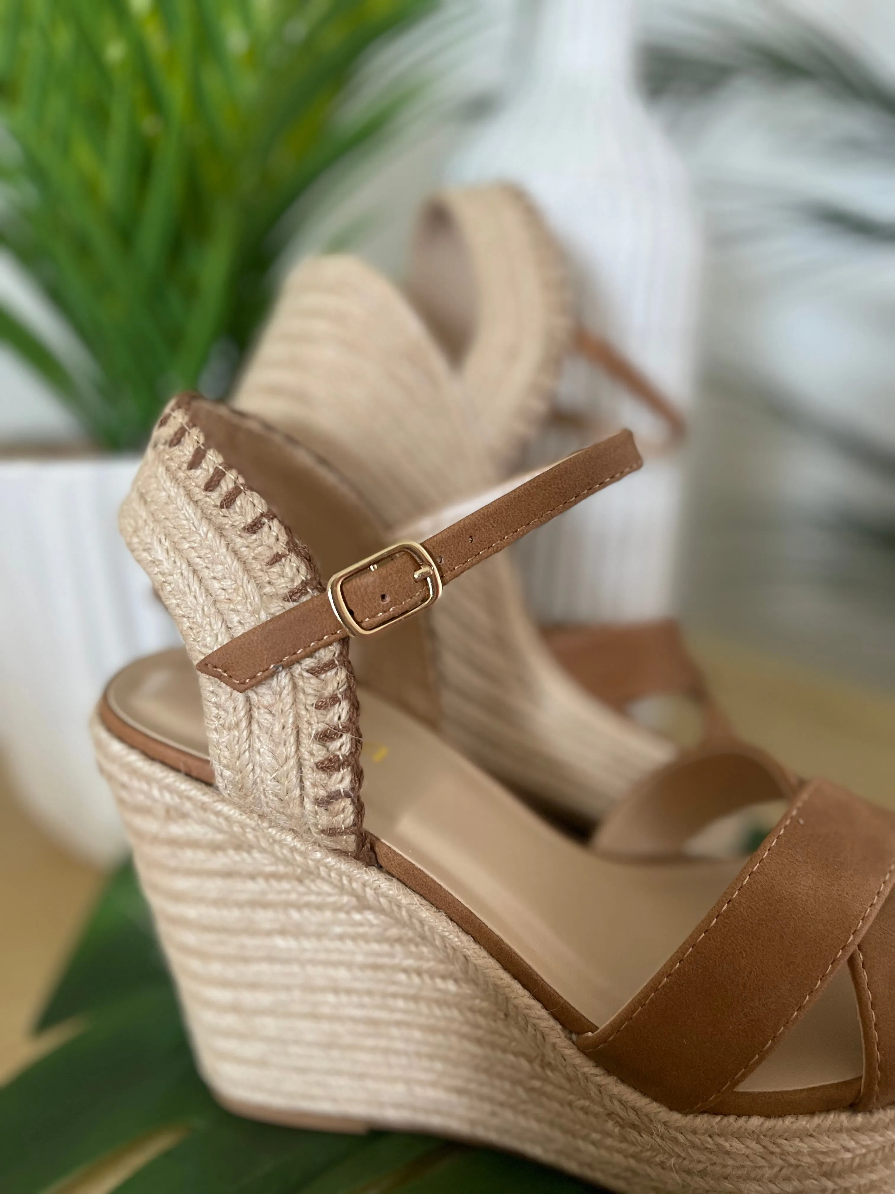 Lorita Cross Strap Espadrilled Platform Wedge Heel *FINAL SALE*