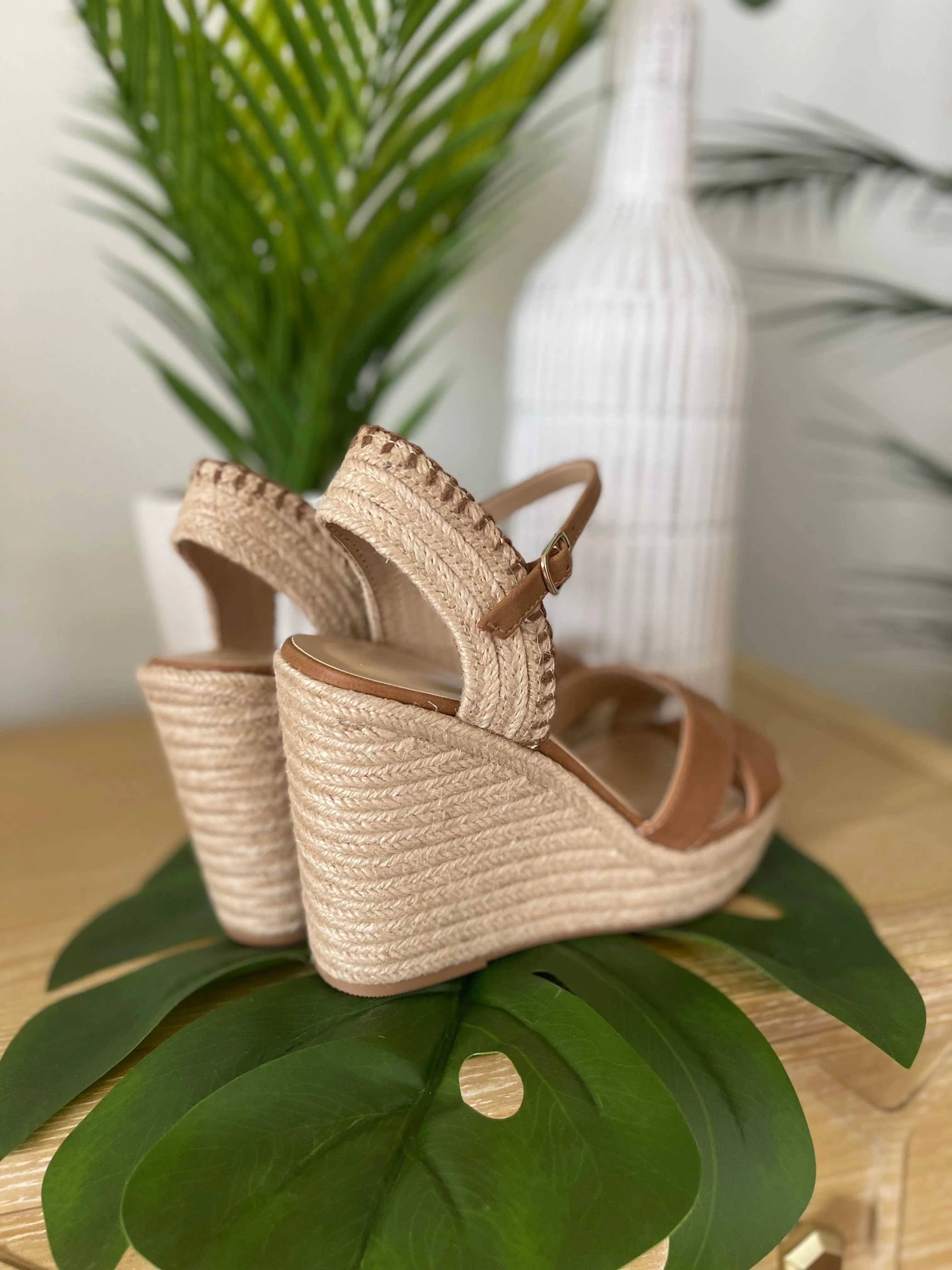 Lorita Cross Strap Espadrilled Platform Wedge Heel *FINAL SALE*