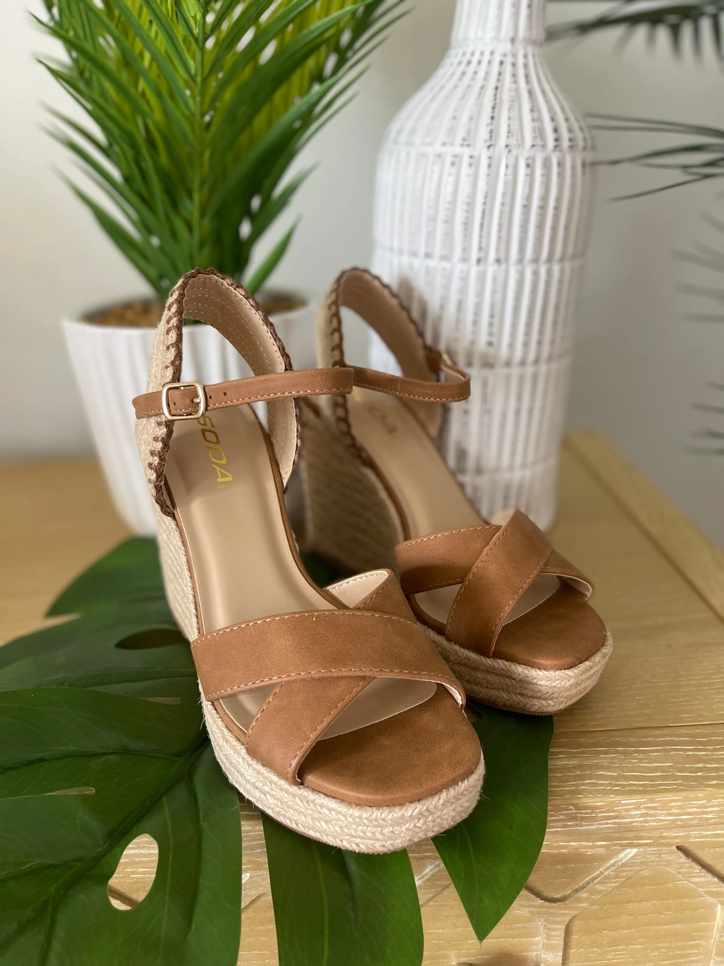 Lorita Cross Strap Espadrilled Platform Wedge Heel *FINAL SALE*