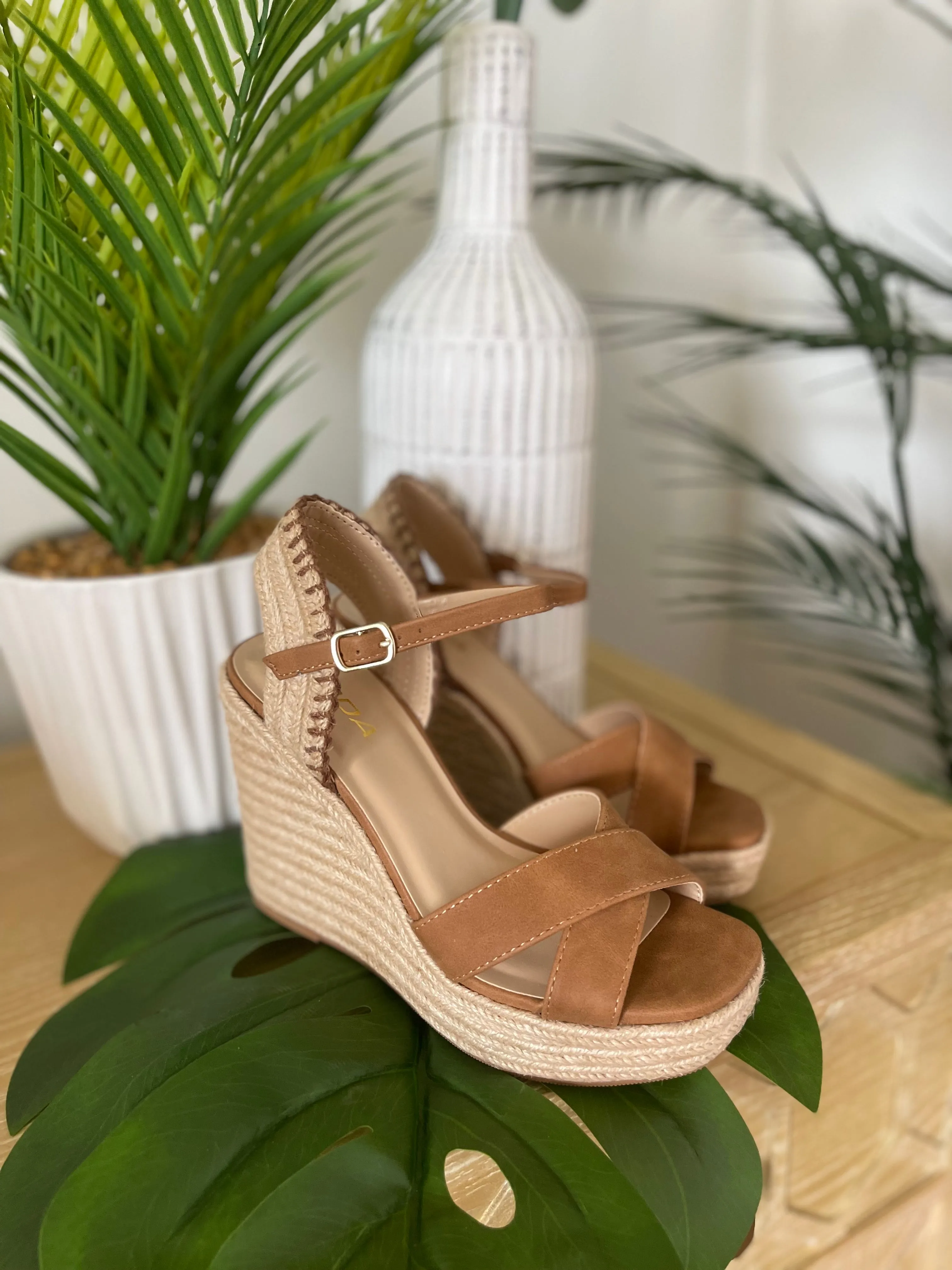 Lorita Cross Strap Espadrilled Platform Wedge Heel *FINAL SALE*