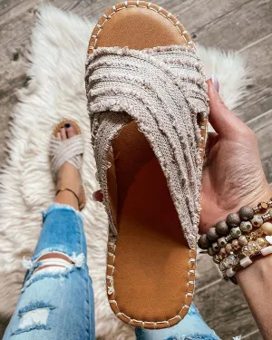 Melarey Cleo Espadrille Slides(3 Colors)