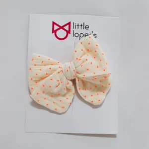 Neon Polkadots Party Bow