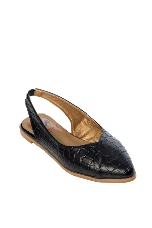 Pointed sling backs - Black by Banned