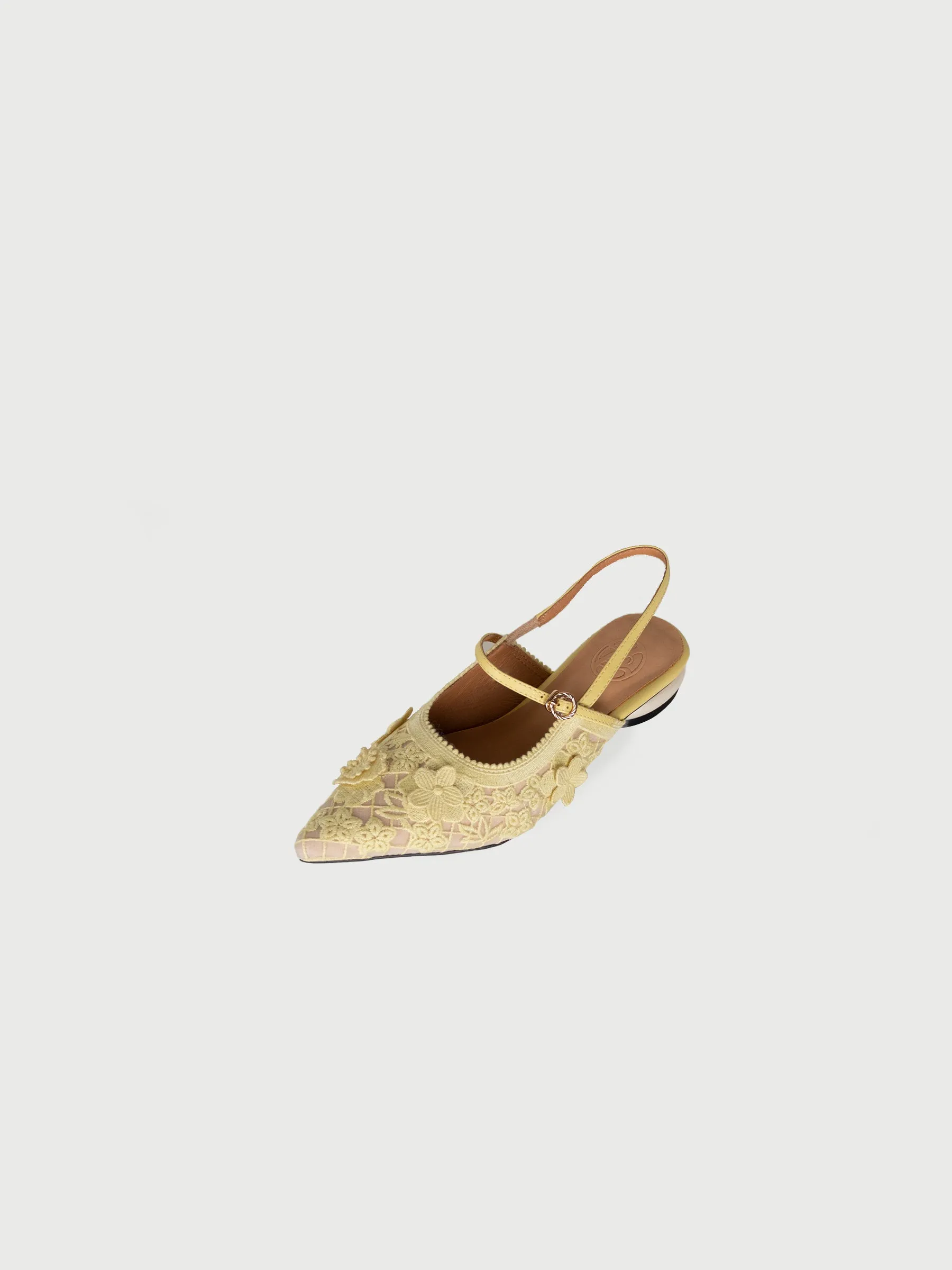 Rayla 𖠁 Pointed Low Pumps With Lace (Limited Edition)