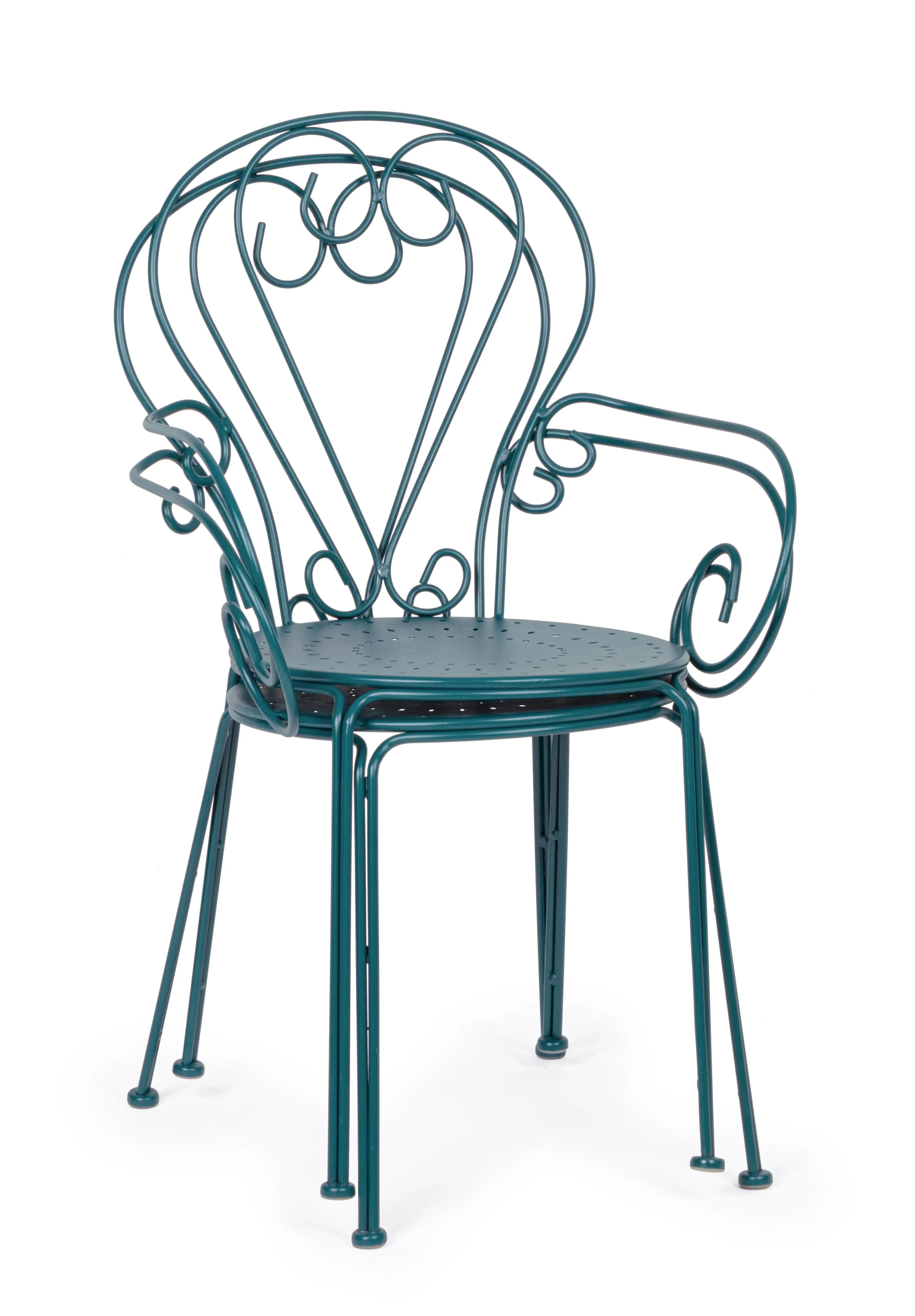Sedie poltroncine da esterno liberty in ferro battuto verniciato 7 colori