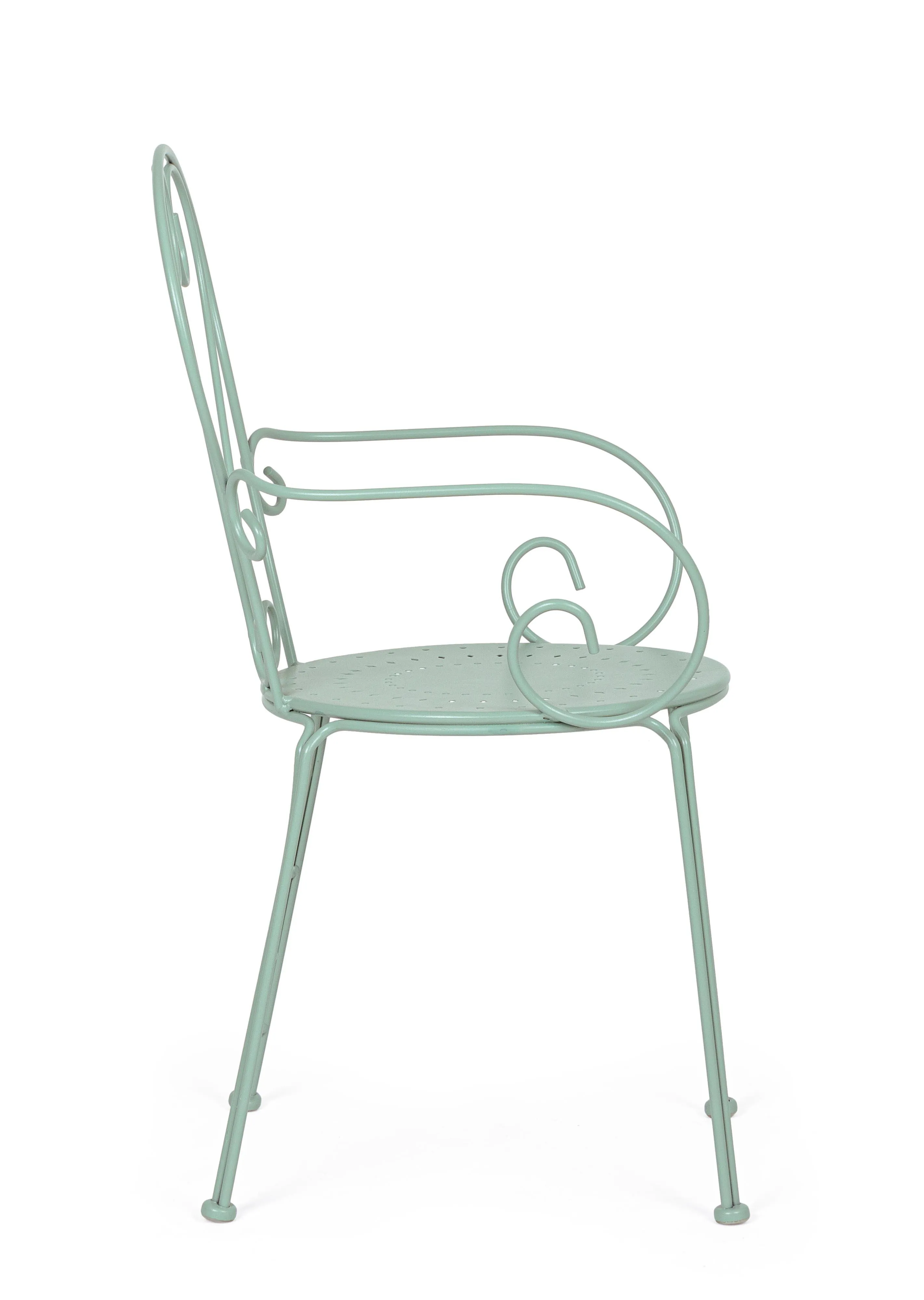 Sedie poltroncine da esterno liberty in ferro battuto verniciato 7 colori