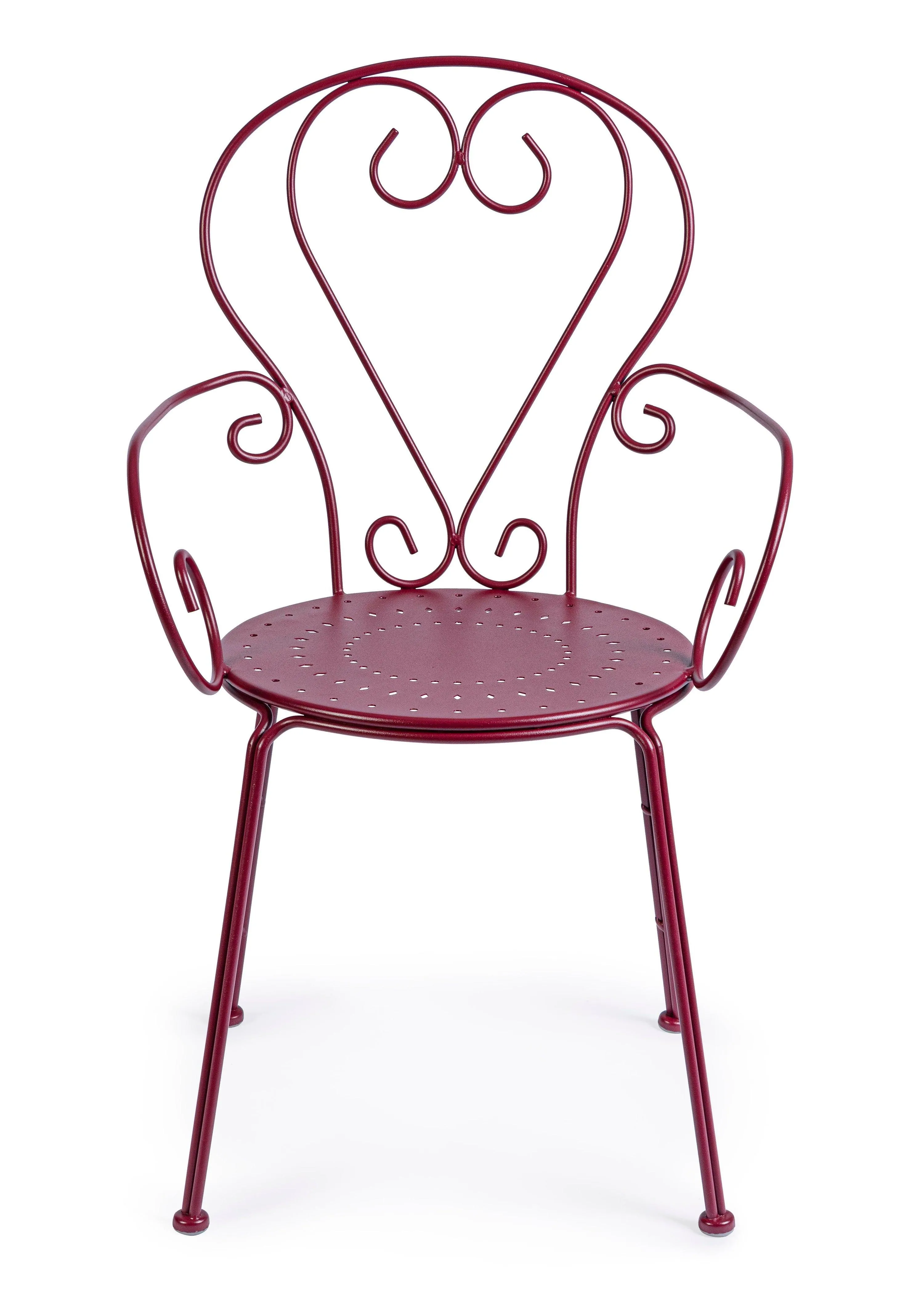 Sedie poltroncine da esterno liberty in ferro battuto verniciato 7 colori