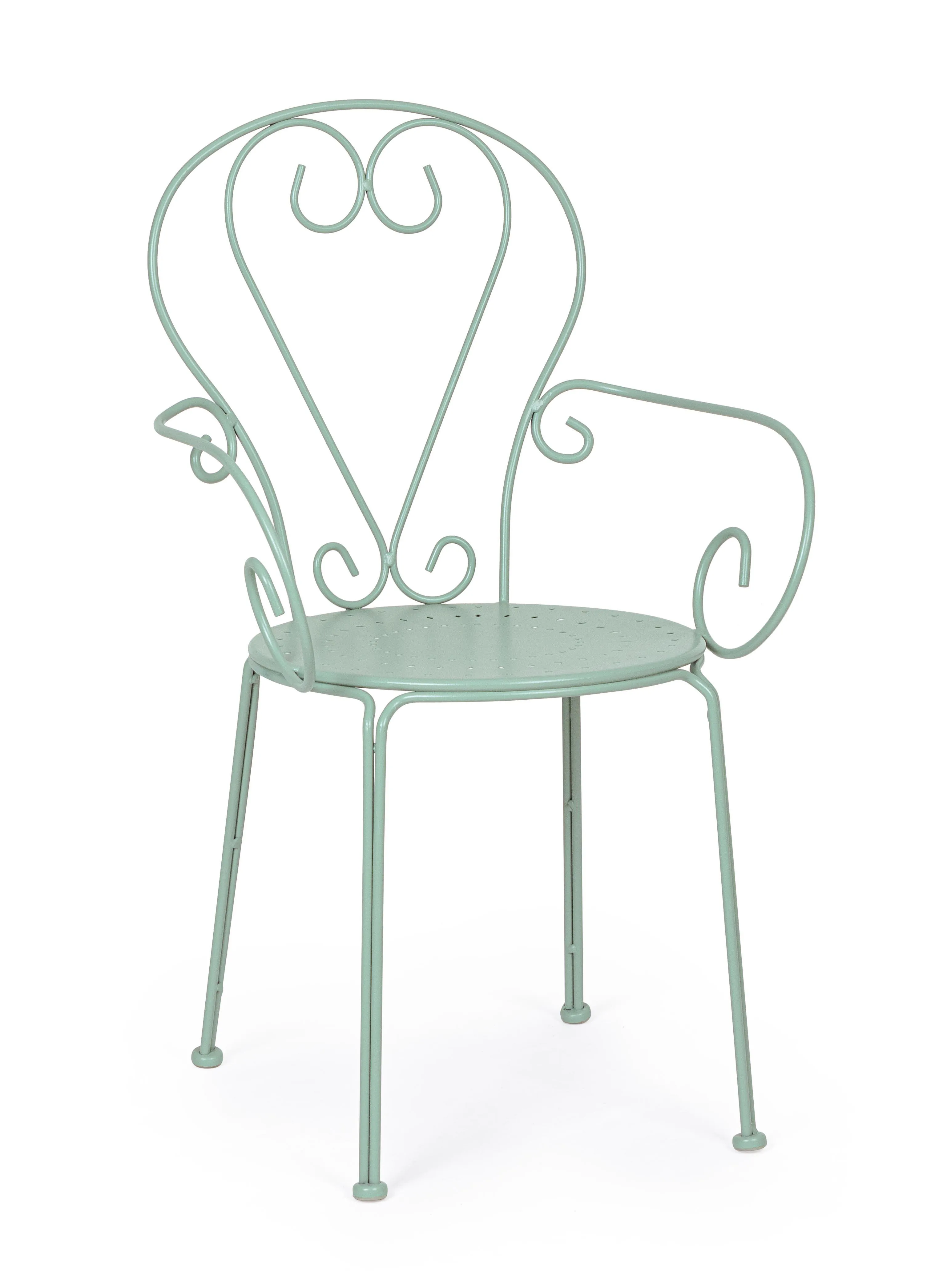 Sedie poltroncine da esterno liberty in ferro battuto verniciato 7 colori