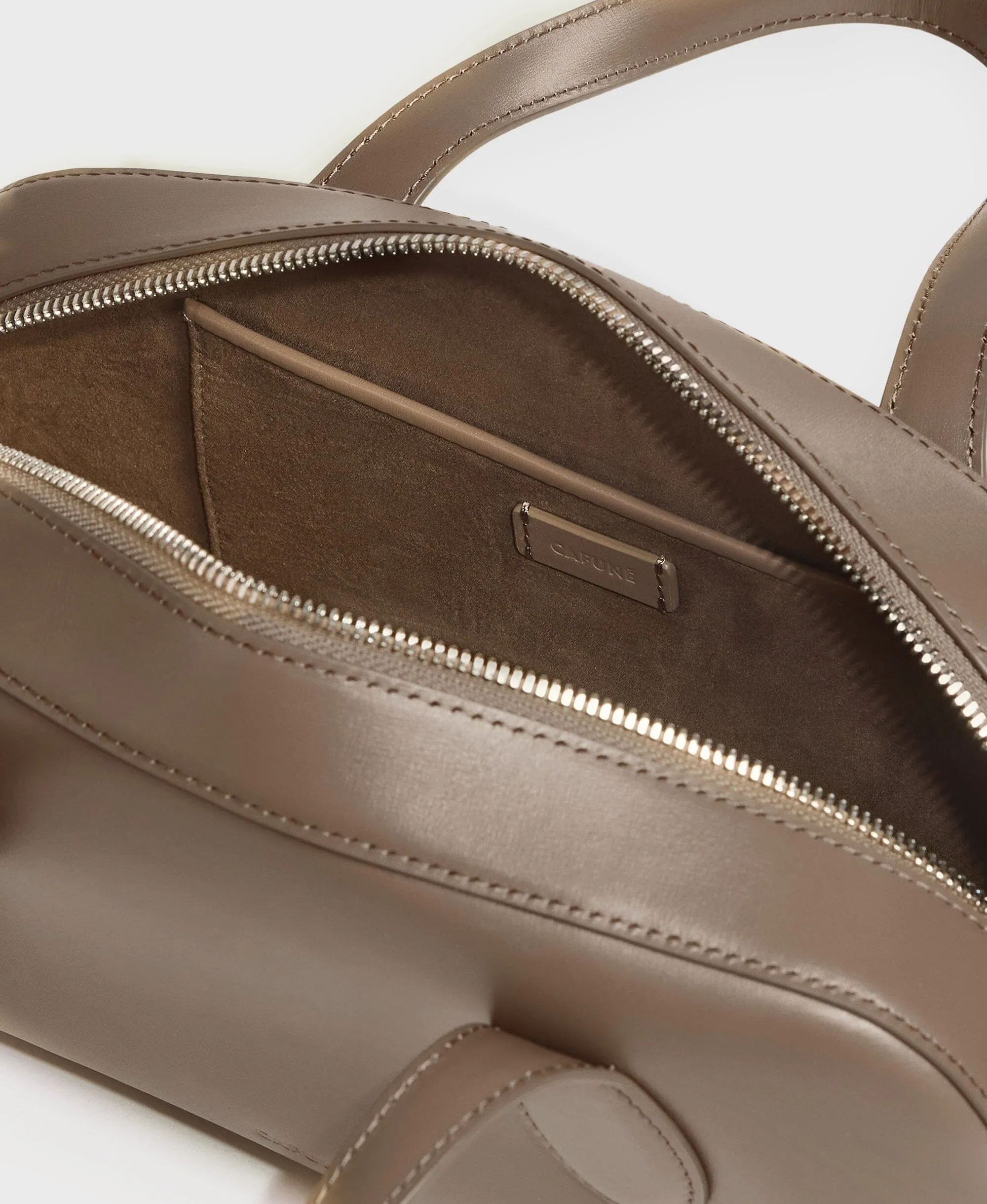 Small Asra Boston Bag - Clay