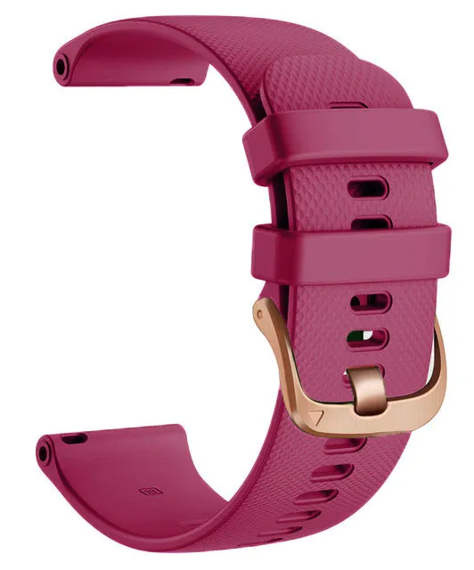 Timberland 22mm Range compatible Silicone Watch Straps with Rose Gold Buckles
