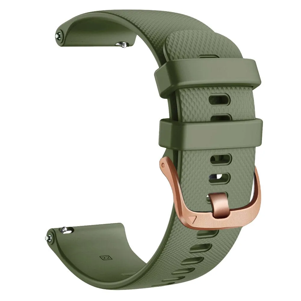 Timberland 22mm Range compatible Silicone Watch Straps with Rose Gold Buckles