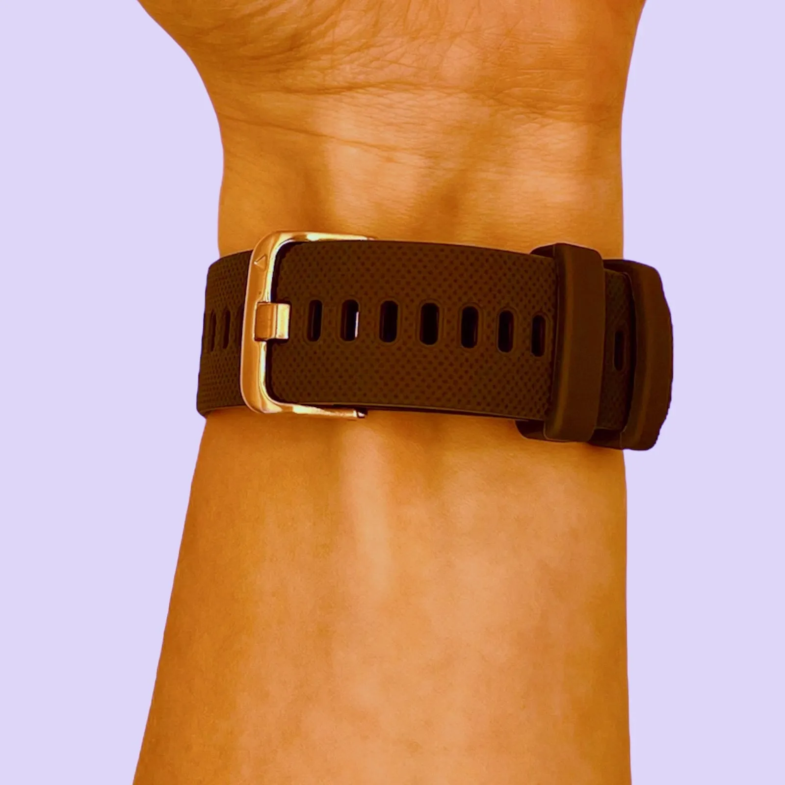 Timberland 22mm Range compatible Silicone Watch Straps with Rose Gold Buckles