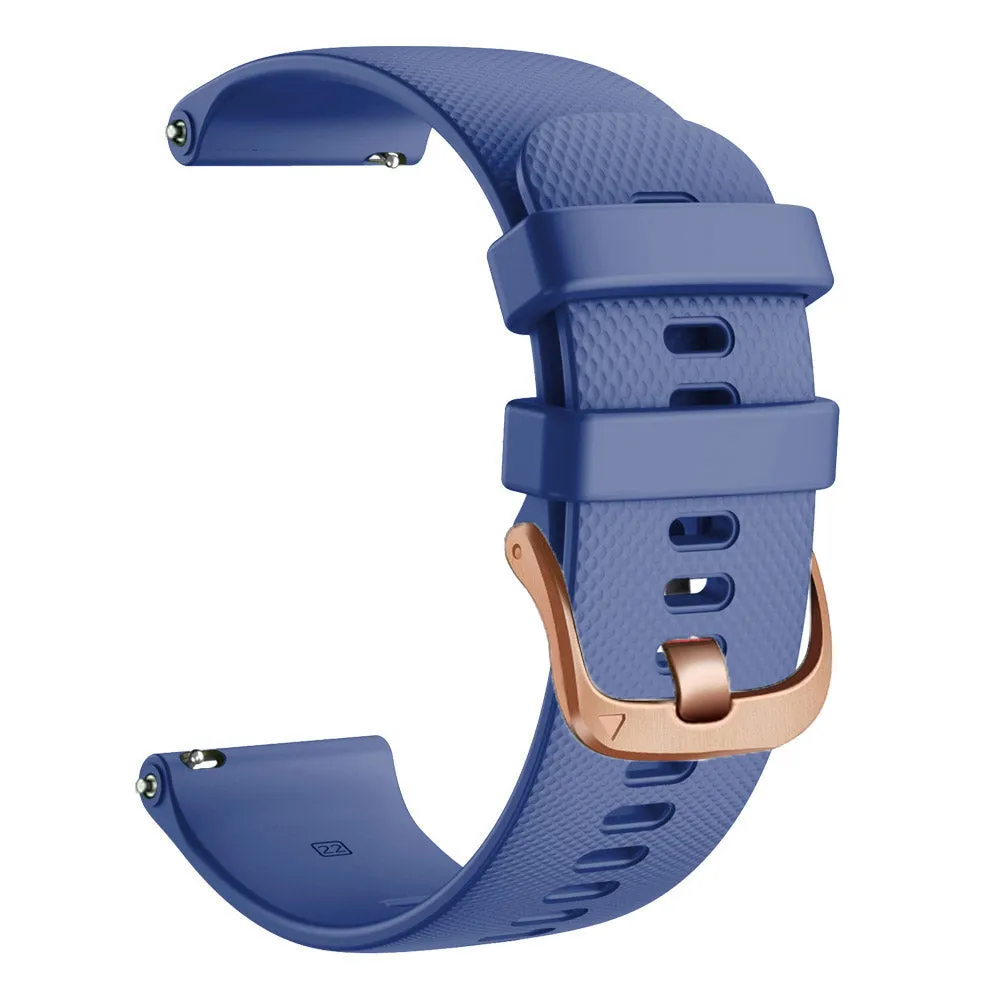 Timberland 22mm Range compatible Silicone Watch Straps with Rose Gold Buckles